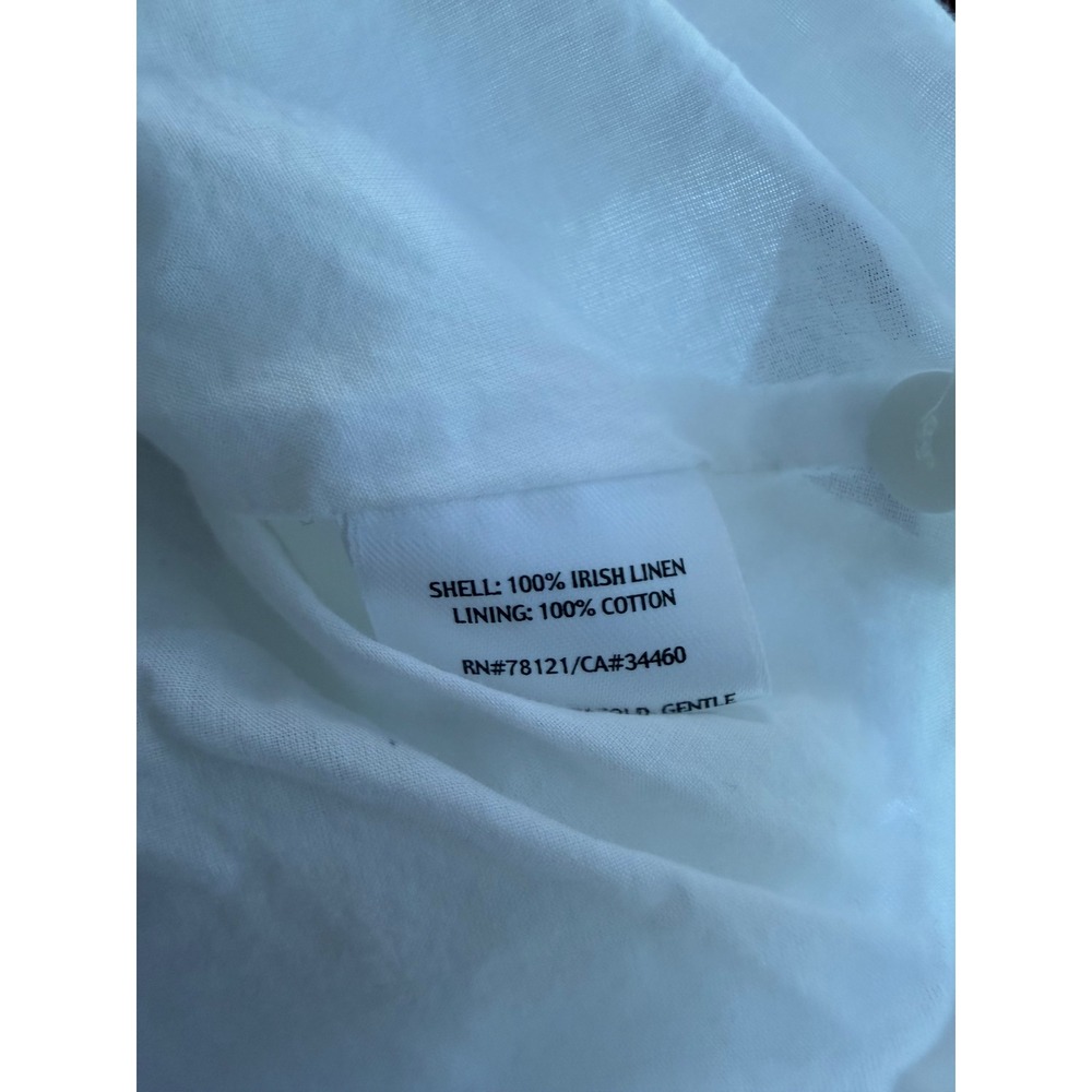 Eileen Fisher Skirt Women White Irish Linen Textured Hem A-Line Midi Small - Picture 6 of 6
